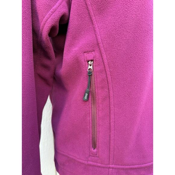 LANDS END Women's Full Zip Cranberry Fleece Jacket Size S (6-8) Soft Outdoors - Picture 2 of 10